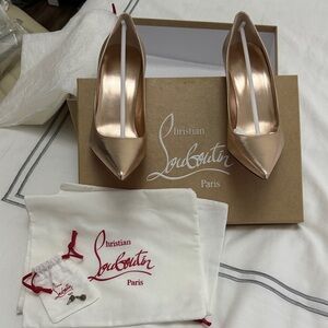 AUTHENTIC Christian Louboutin Women's Metallic Rose Gold Heels